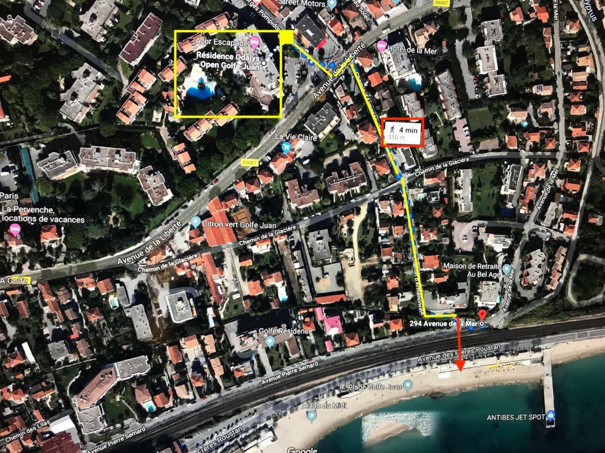Appartement T2 De Standing Au Pied Des Plages Golfe-Juan Εξωτερικό φωτογραφία